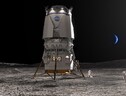 Rappresentazione artistica del lander lunare Blue Moon (fonte: Blue Origin) (ANSA)