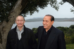 Vladimir Putin con Silvio Berlusconi
