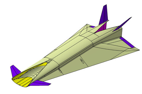 Progetto del velivolo ipersonico europeo Hexa-Fly (fonte: ESA)