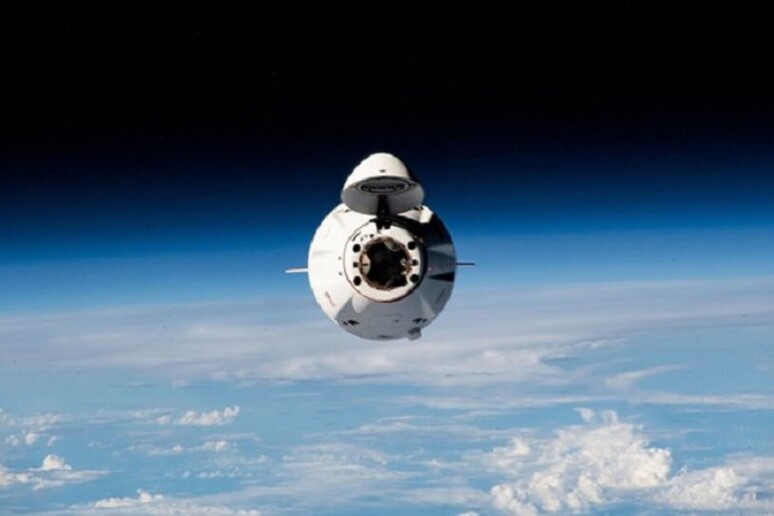 Il cargo Dragon in avvicinamento alal Stazione Spaziale Internazionale (fonte: NASA) - RIPRODUZIONE RISERVATA