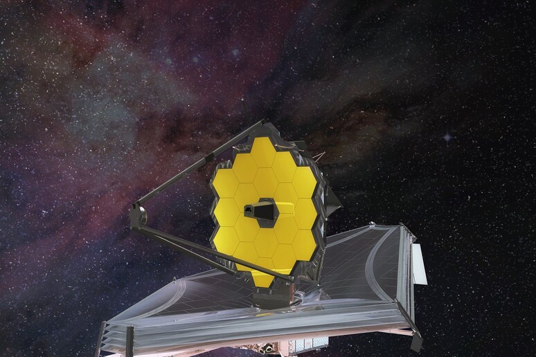 Rappresentazione artistica del telescopio spaziale James Webb (fonte: Hubble ESA) - RIPRODUZIONE RISERVATA
