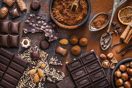 barrette di cioccolato e polvere di cacao foto iStock.