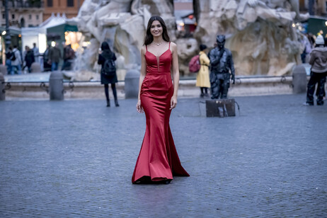 Miss Italia 2023 Francesca Bergesio in Piazza Navona