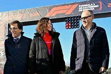 Jose Luis Martinez Almeida, Isabel Diaz Ayuso e Stefano Domenicali
