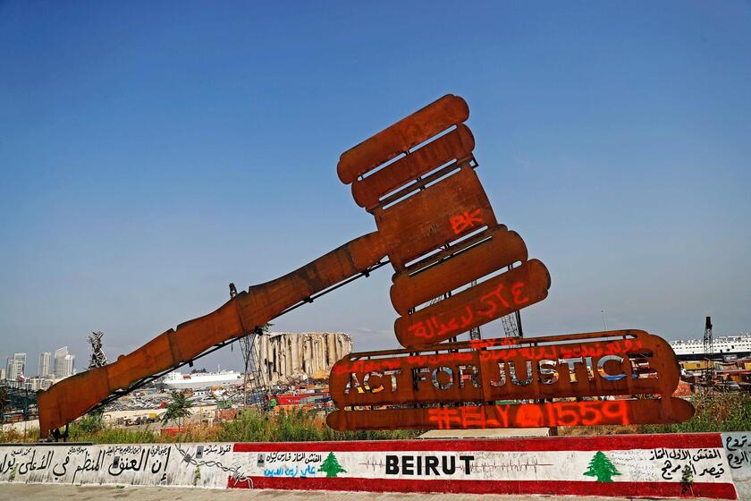 Terzo anniversario dell 'esplosione al porto di Beirut © ANSA/AFP